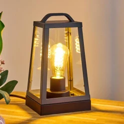 Lampes Vintages & Rétros-hofstein Lampe à poser Zakopane Anthracite, 1 lumière