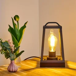 Lampes Vintages & Rétros-hofstein Lampe à poser Zakopane Anthracite, 1 lumière