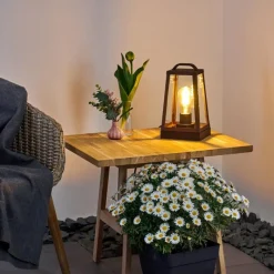 Luminaires Rustiques-hofstein Lampe à poser Zakopane Rouille, Noir, 1 lumière