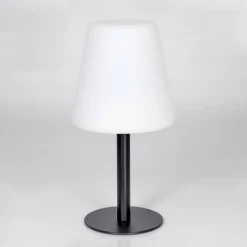 hofstein Lampe à poser Zoume Solar LED Noir, 8 lumières, Changeur de couleurs