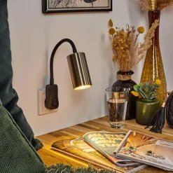 Luminaires Scandinaves-hofstein lampe à prise électrique Javel Noir, 1 lumière