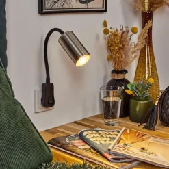 hofstein lampe à prise électrique Javel Noir, 1 lumière