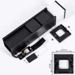 hofstein lampe à prise électrique Papacal LED Noir, 1 lumière