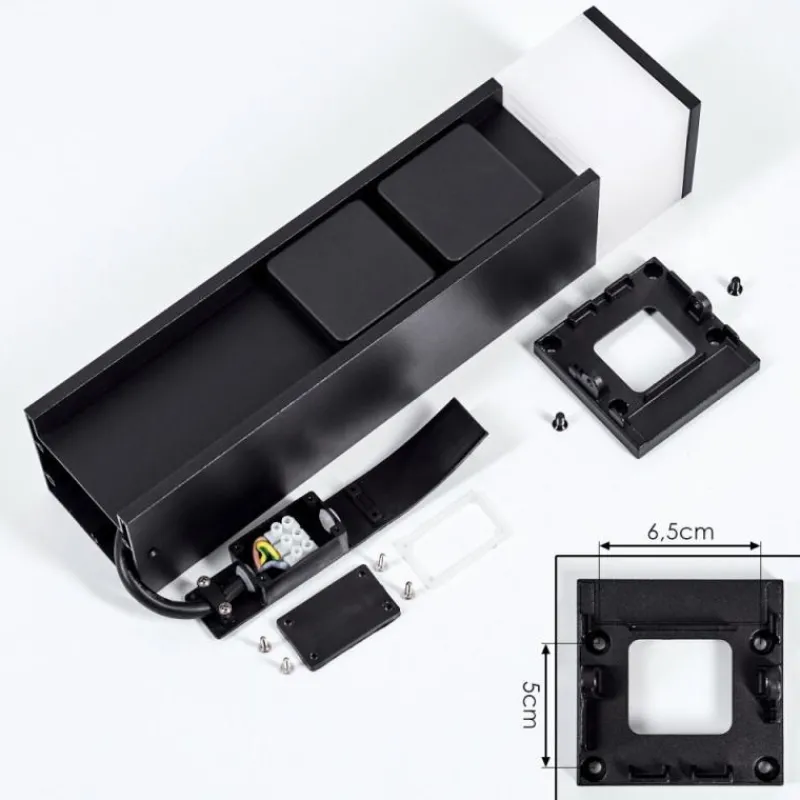 hofstein lampe à prise électrique Papacal LED Noir, 1 lumière