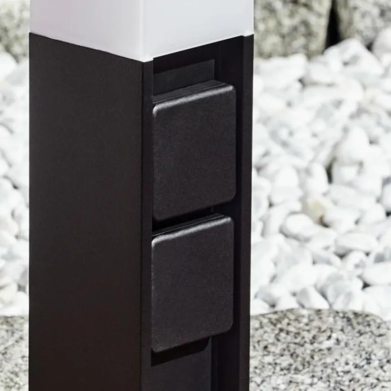 hofstein lampe à prise électrique Papacal LED Noir, 1 lumière