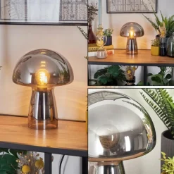 hofstein Lampe Champignon Almagre Lampe à poser Noir, 1 lumière