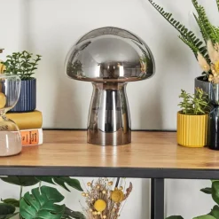 hofstein Lampe Champignon Almagre Lampe à poser Noir, 1 lumière