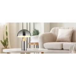 Luminaires Globo Lighting Lampe Champignon Atoma Lampe à poser Nickel mat, 2 lumières* Lampes À Poser