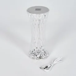 hofstein Lampe Champignon Balsa Lampe à poser LED Transparent, 1 lumière, Changeur de couleurs