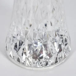 hofstein Lampe Champignon Balsa Lampe à poser LED Transparent, 1 lumière, Changeur de couleurs