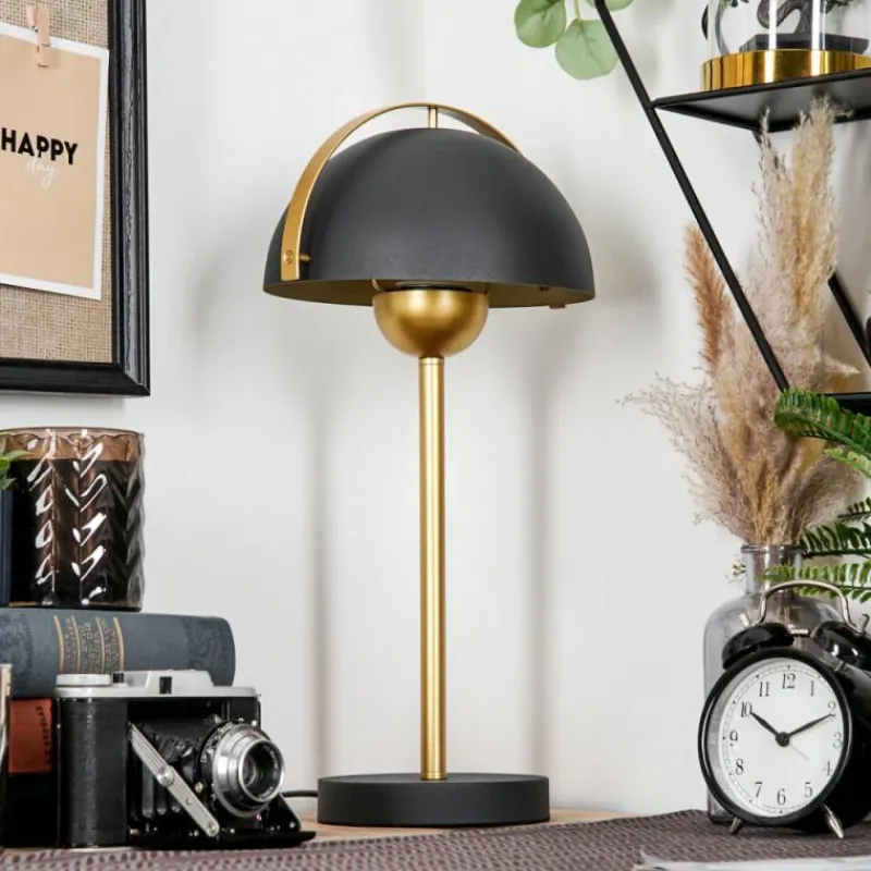 Lampes Dorées-hofstein Lampe Champignon Guttsta Lampe à poser Or, Noir, 1 lumière