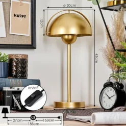 Lampes Dorées-hofstein Lampe Champignon Guttsta Lampe à poser Or, 1 lumière