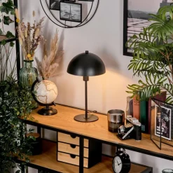 Luminaires Scandinaves-hofstein Lampe Champignon Sandvig Lampe à poser Noir, 1 lumière