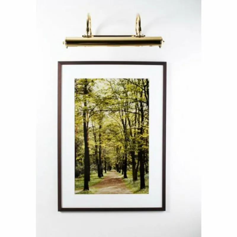 Lampes Dorées-Herbert Schmidt Lampe d'éclairage de tableau Or, Laiton, 2 lumières