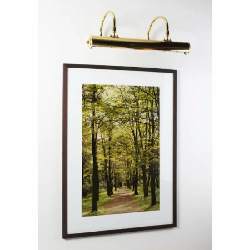 Lampes Dorées-Herbert Schmidt Lampe d'éclairage de tableau Or, Laiton, 2 lumières