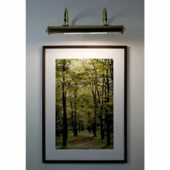 Lampes Dorées-Herbert Schmidt Lampe d'éclairage de tableau Or, Laiton, 2 lumières