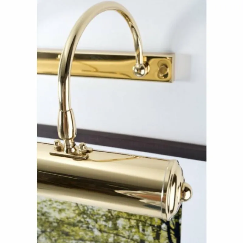 Lampes Dorées-Herbert Schmidt Lampe d'éclairage de tableau Or, Laiton, 2 lumières