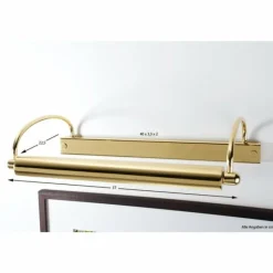 Lampes Dorées-Herbert Schmidt Lampe d'éclairage de tableau Or, Laiton, 2 lumières