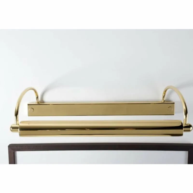 Lampes Dorées-Herbert Schmidt Lampe d'éclairage de tableau Or, Laiton, 2 lumières