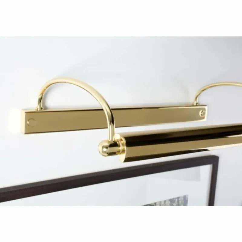 Lampes Dorées-Herbert Schmidt Lampe d'éclairage de tableau Or, Laiton, 2 lumières