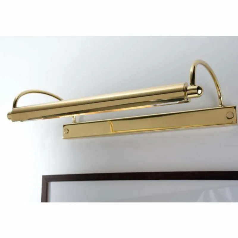 Lampes Dorées-Herbert Schmidt Lampe d'éclairage de tableau Or, Laiton, 2 lumières