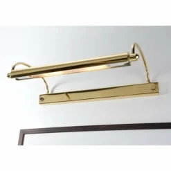 Lampes Dorées-Herbert Schmidt Lampe d'éclairage de tableau Or, Laiton, 2 lumières