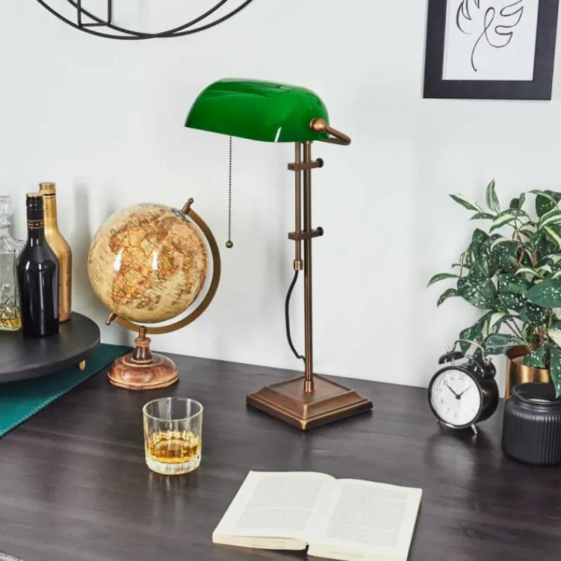 hofstein Lampe de banquier Ragaz Bronze, 1 lumière