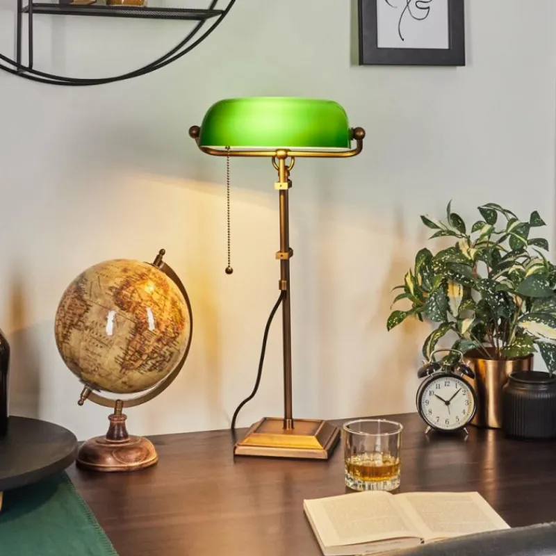 hofstein Lampe de banquier Ragaz Bronze, 1 lumière