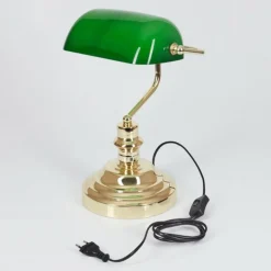 hofstein Lampe de banquier verte Or, Vert, Laiton, 1 lumière