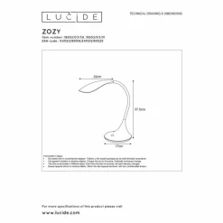 Luminaires Lucide Lampe de bureau Lucide EMIL LED Noir, 1 lumière* Éclairage Led