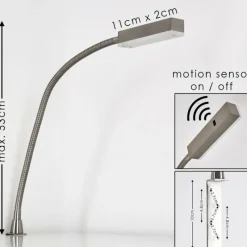 hofstein Lampe de chevet Alamo Nickel mat, 1 lumière, Détecteur de mouvement