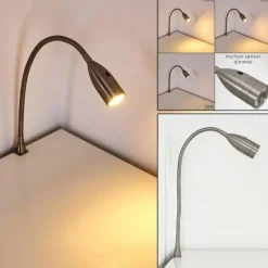 hofstein Lampe de chevet Alsea LED Nickel mat, 1 lumière, Détecteur de mouvement