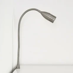 hofstein Lampe de chevet Alsea LED Nickel mat, 1 lumière, Détecteur de mouvement