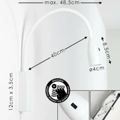 hofstein Lampe de chevet Alsea LED Blanc, 1 lumière, Détecteur de mouvement