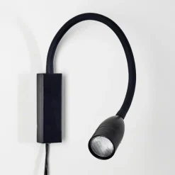 hofstein Lampe de chevet Alsea LED Noir, 1 lumière, Détecteur de mouvement