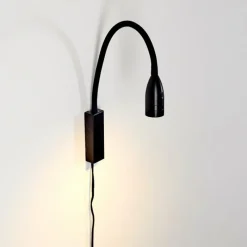 hofstein Lampe de chevet Alsea LED Noir, 1 lumière, Détecteur de mouvement