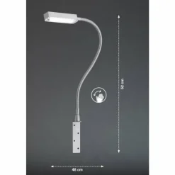 Lampes Industrielles-Luminaires Fischer & Honsel Lampe de chevet Honsel Raik LED Nickel mat, 1 lumière