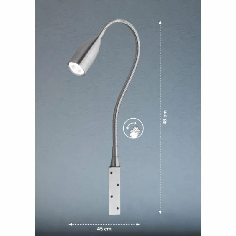 Luminaires Fischer & Honsel Lampe de chevet Honsel Sten LED Nickel mat, 1 lumière* Éclairage Led