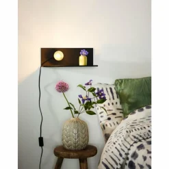 Luminaires Rustiques-Luminaires Lucide Lampe de chevet Lucide SEBO Noir, 1 lumière