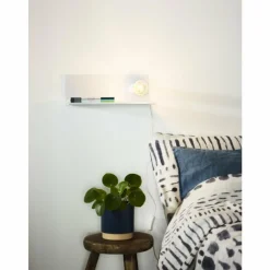 Luminaires Rustiques-Luminaires Lucide Lampe de chevet Lucide SEBO Blanc, 1 lumière