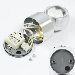 hofstein Lampe de salle de bain Florenz LED Aluminium, 2 lumières