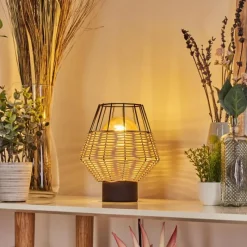 Luminaires Scandinaves-hofstein Lampe de table Benagil Noir, 1 lumière