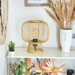 Style Boho-Chic-hofstein Lampe de table Brooker Noir, 1 lumière