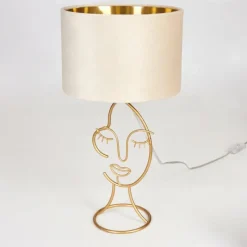 Lampes En Tissu-hofstein Lampe de table Burgueiros Or, 1 lumière