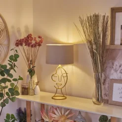 Lampes En Tissu-hofstein Lampe de table Burgueiros Or, 1 lumière