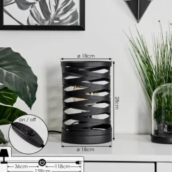 Lampes Industrielles-hofstein Lampe de table Bust Noir, 1 lumière