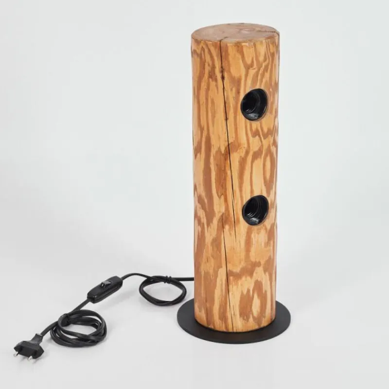 Luminaires Scandinaves-hofstein Lampe de table Canedo Écru, Noir, 2 lumières