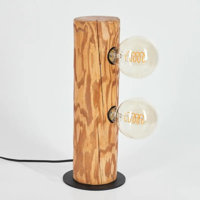 Luminaires Scandinaves-hofstein Lampe de table Canedo Écru, Noir, 2 lumières