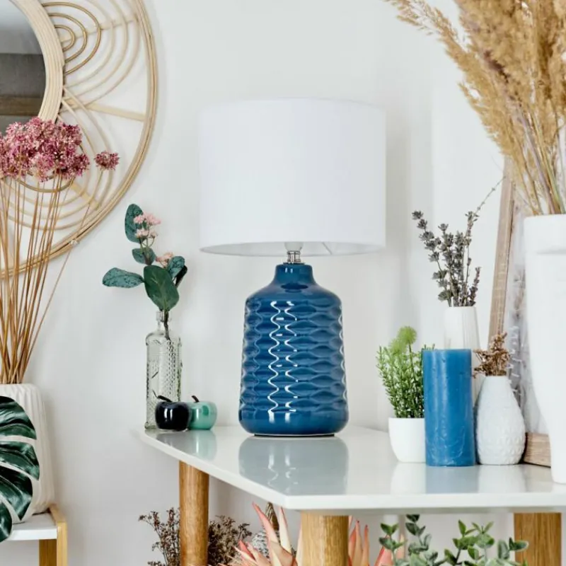 Lampes En Tissu-hofstein Lampe de table Chave Bleu, 1 lumière