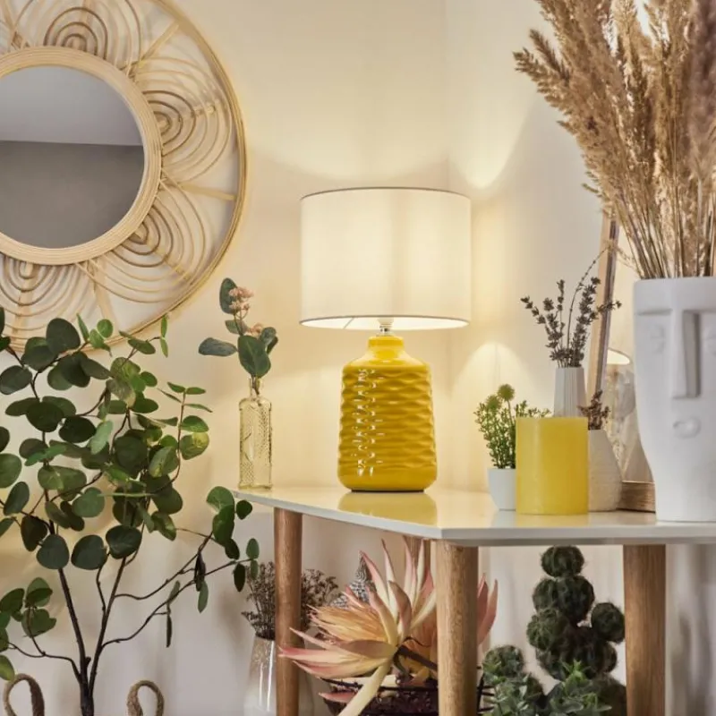 Lampes En Tissu-hofstein Lampe de table Chave Jaune, 1 lumière